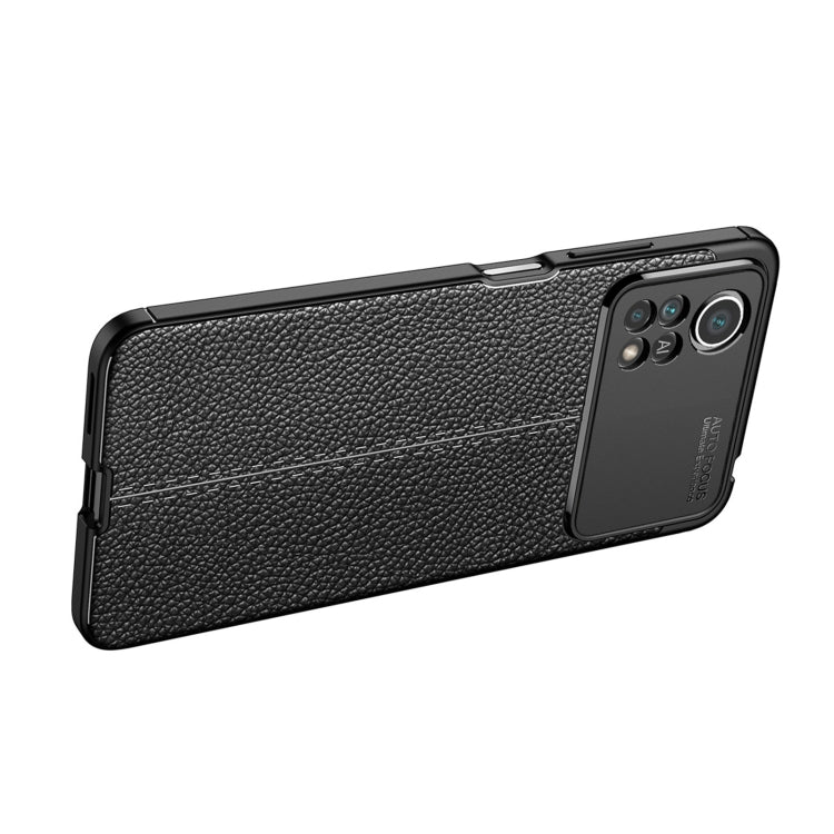 For Xiaomi Poco M4 Pro Fine Hole Version Litchi Texture Shockproof TPU Phone Case
