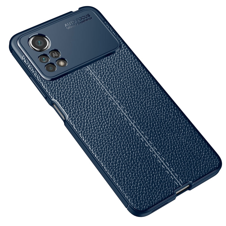For Xiaomi Poco M4 Pro Fine Hole Version Litchi Texture Shockproof TPU Phone Case