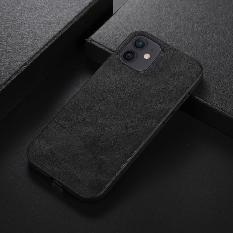 For iPhone 12 mini Cowhide Texture PU Phone Case
