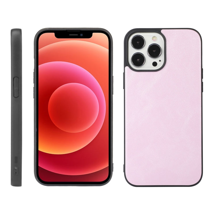 For iPhone 12 Pro Max Cowhide Texture PU Phone Case