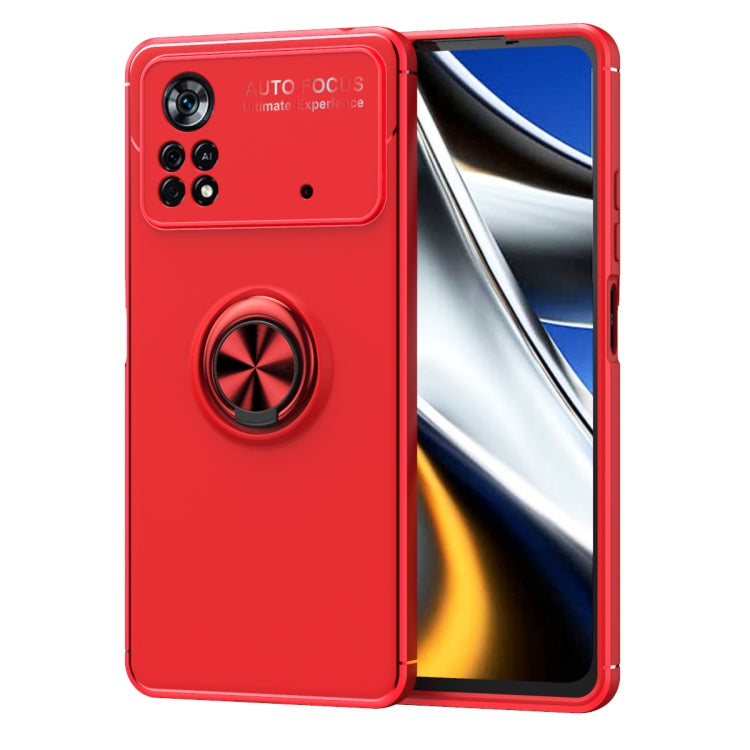 For Xiaomi Poco X4 Pro 5G Metal Ring Holder TPU Phone Case