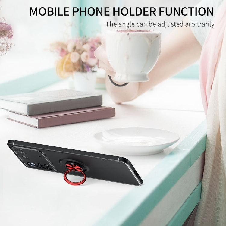 For Xiaomi Poco X4 Pro 5G Metal Ring Holder TPU Phone Case