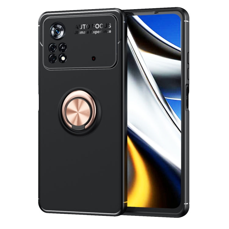 For Xiaomi Poco X4 Pro 5G Metal Ring Holder TPU Phone Case