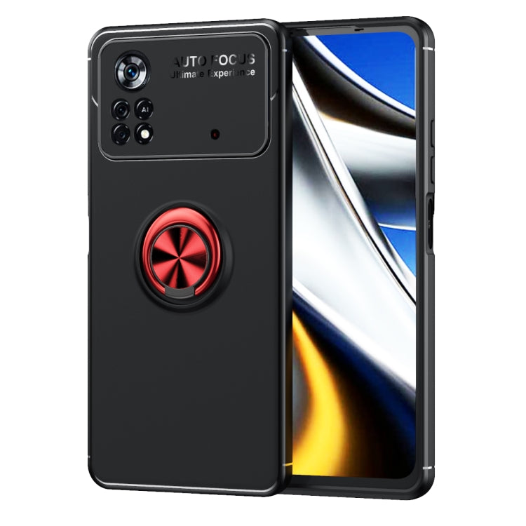 For Xiaomi Poco X4 Pro 5G Metal Ring Holder TPU Phone Case