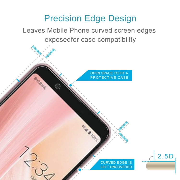 10 PCS 0.26mm 9H 2.5D Tempered Glass Film For Sharp Aquos Sense3 Basic