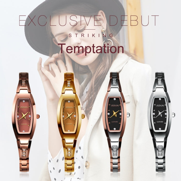 JIN SHI DUN 6530 Women Fashion Dual Calendar Luminous Quartz Watch