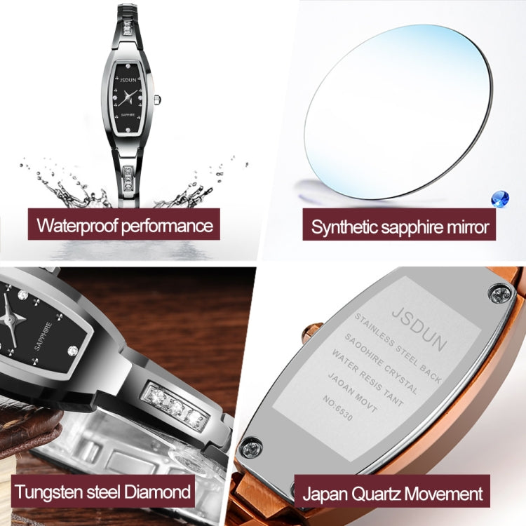 JIN SHI DUN 6530 Women Fashion Dual Calendar Luminous Quartz Watch