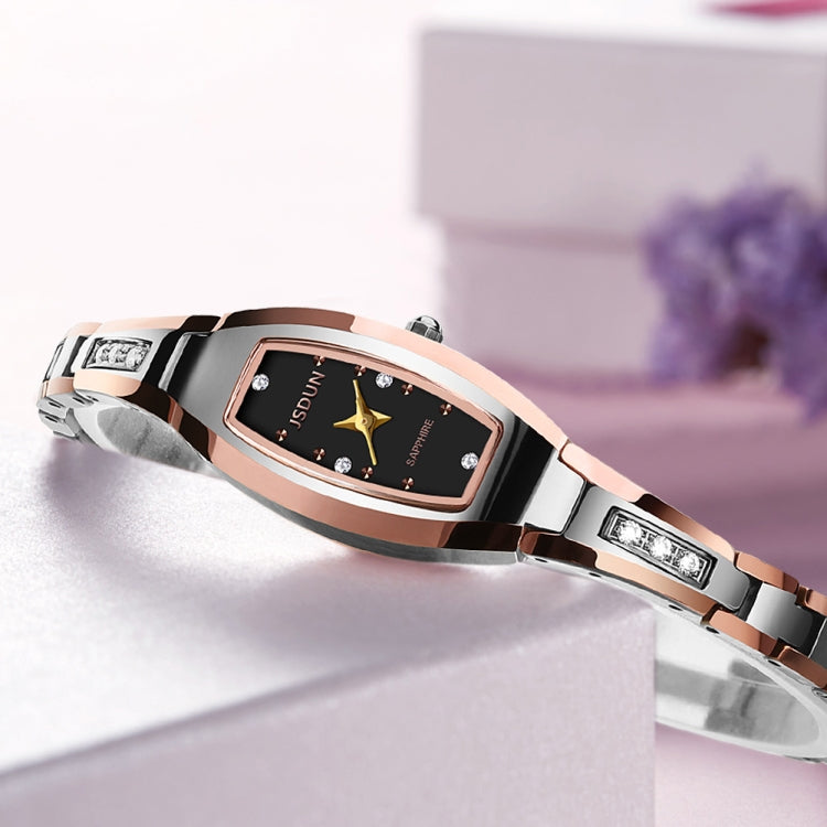 JIN SHI DUN 6530 Women Fashion Dual Calendar Luminous Quartz Watch