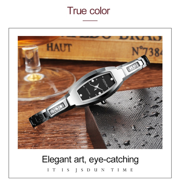 JIN SHI DUN 6530 Women Fashion Dual Calendar Luminous Quartz Watch