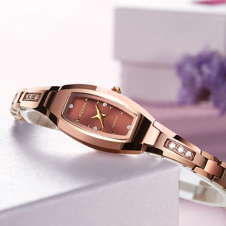 JIN SHI DUN 6530 Women Fashion Dual Calendar Luminous Quartz Watch