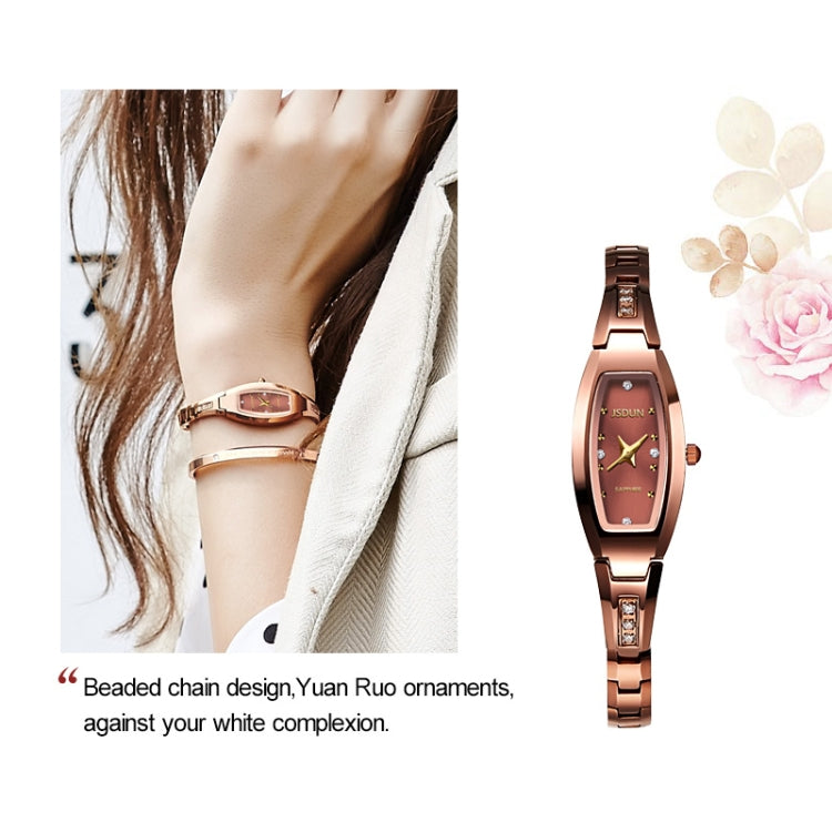 JIN SHI DUN 6530 Women Fashion Dual Calendar Luminous Quartz Watch