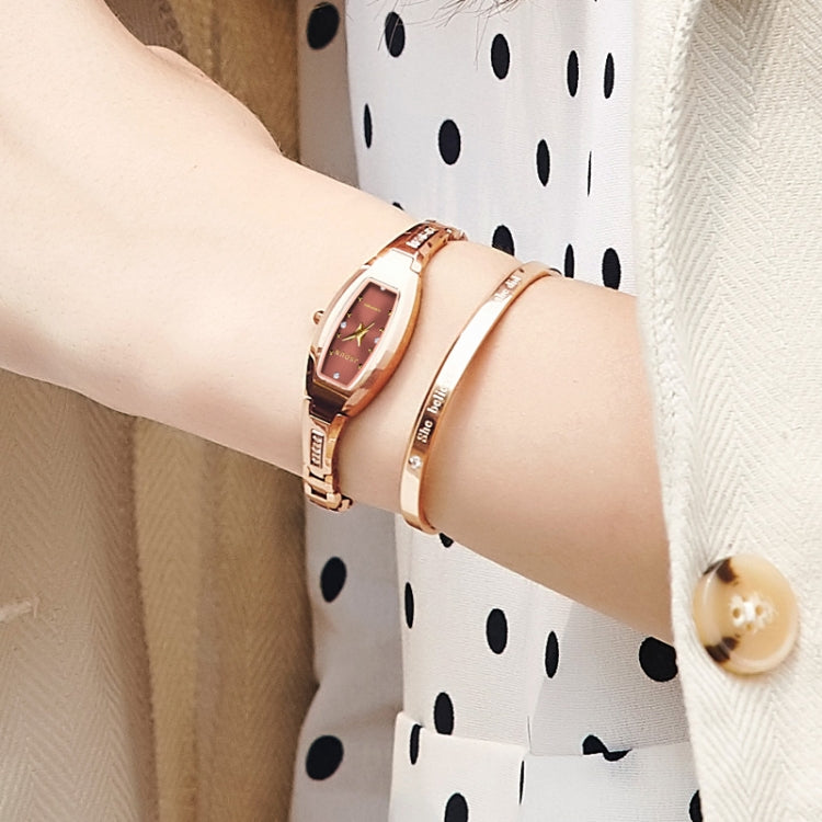 JIN SHI DUN 6530 Women Fashion Dual Calendar Luminous Quartz Watch