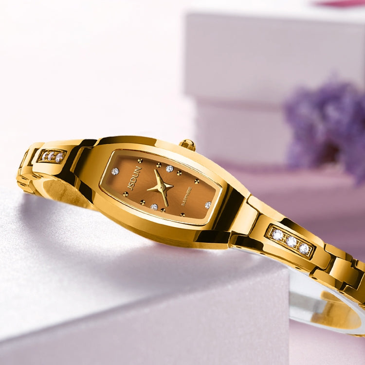 JIN SHI DUN 6530 Women Fashion Dual Calendar Luminous Quartz Watch