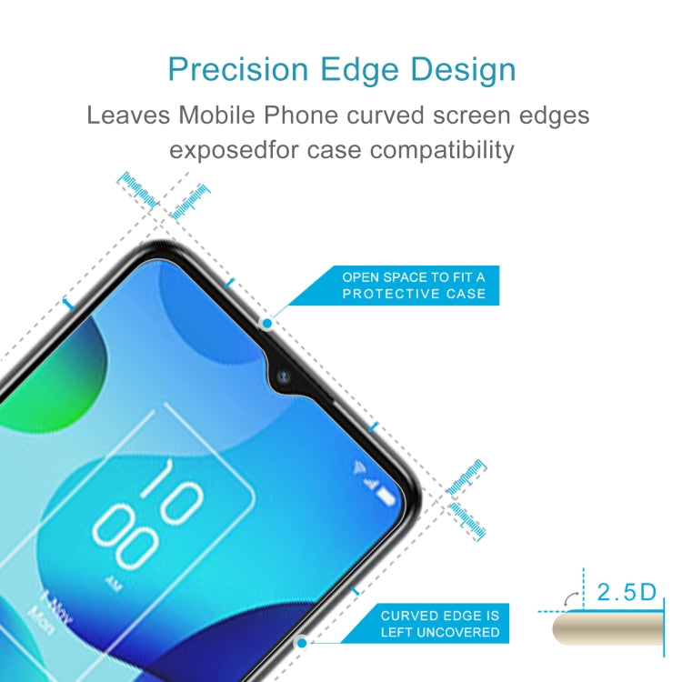 50 PCS 0.26mm 9H 2.5D Tempered Glass Film For TCL 20 AX 5G