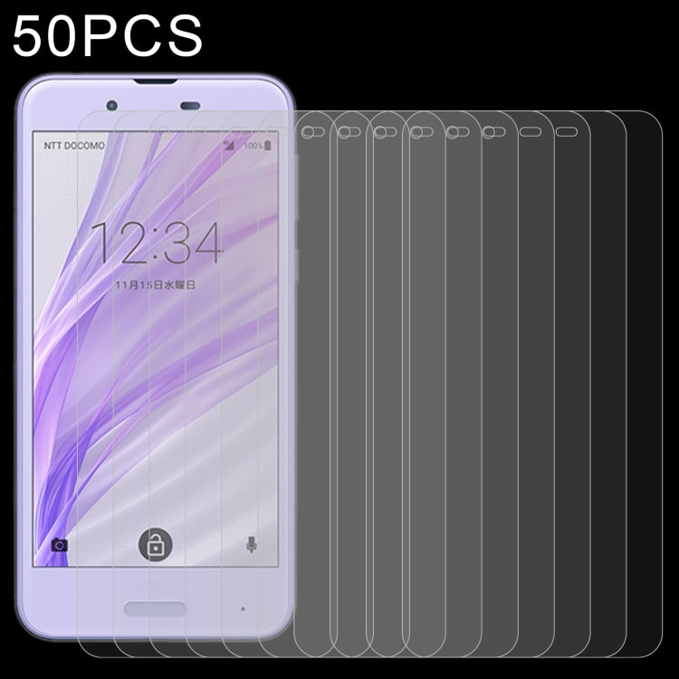 50 PCS 0.26mm 9H 2.5D Tempered Glass Film For Sharp Aquos Sense SH-01K