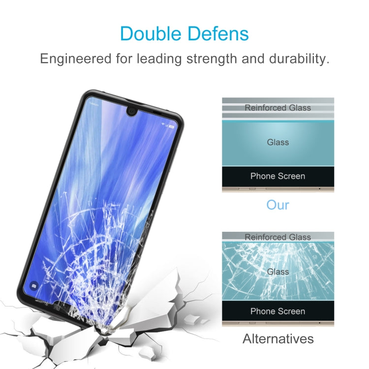 50 PCS 0.26mm 9H 2.5D Tempered Glass Film For Sharp Aquos R3