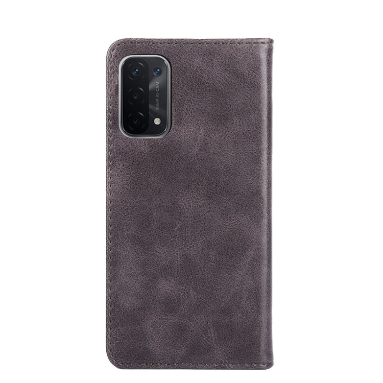 For OPPO A54 / A74 / A93 5G Non-Magnetic Retro Texture Horizontal Flip Leather Phone Case