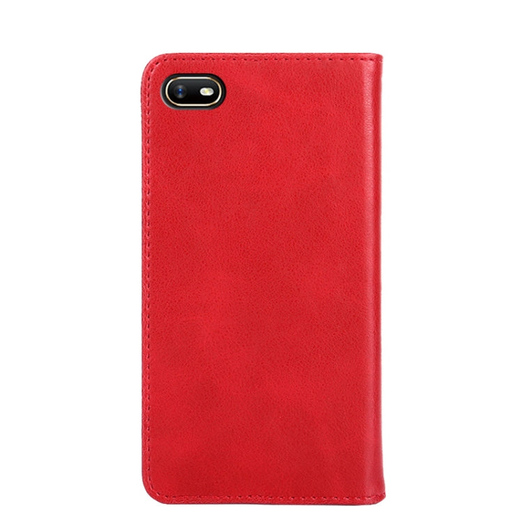 For OPPO A1k Non-Magnetic Retro Texture Horizontal Flip Leather Phone Case