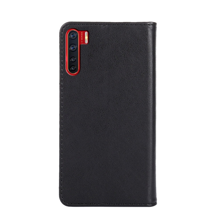 For OPPO A91 / F15 Non-Magnetic Retro Texture Horizontal Flip Leather Phone Case