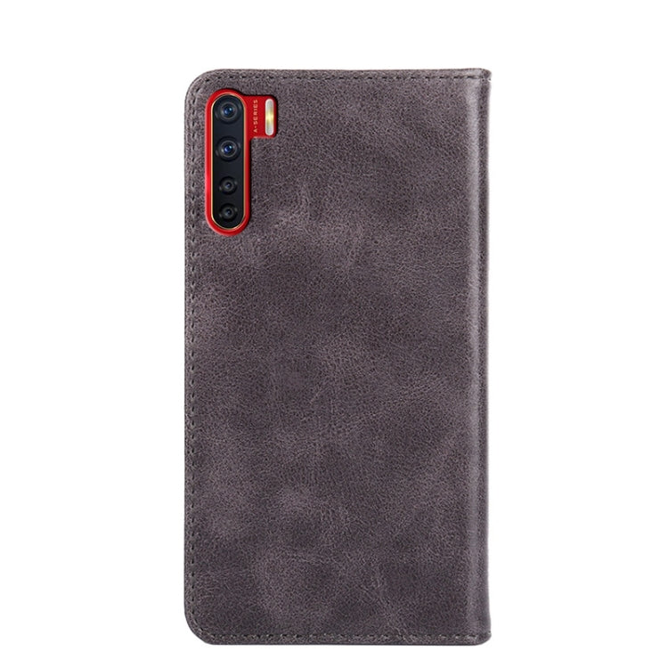 For OPPO A91 / F15 Non-Magnetic Retro Texture Horizontal Flip Leather Phone Case