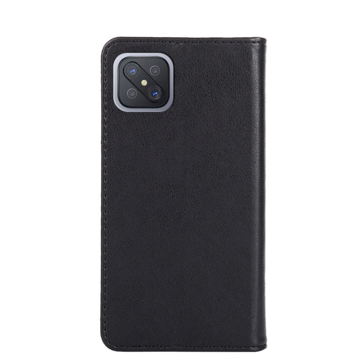 For OPPO A92s Non-Magnetic Retro Texture Horizontal Flip Leather Phone Case