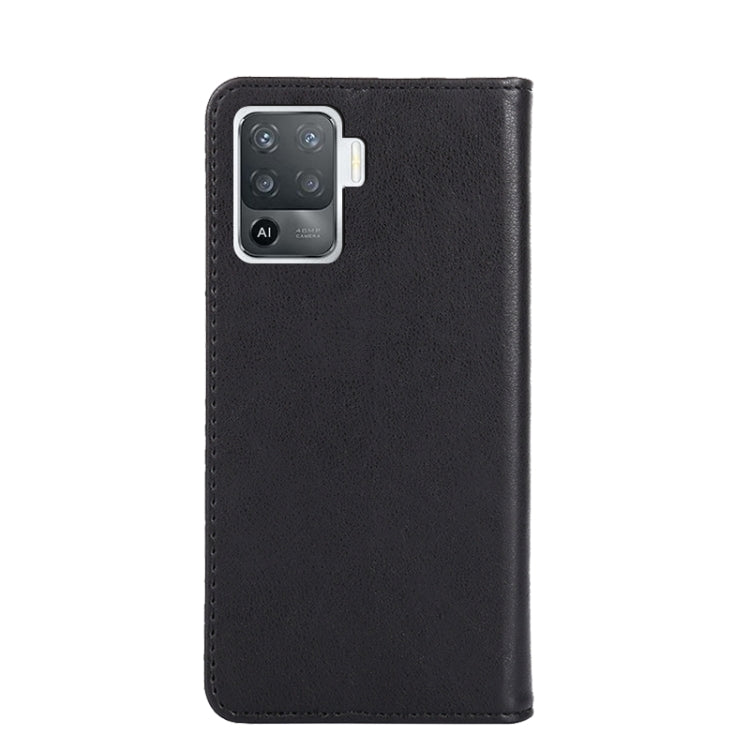 For OPPO A94 / F19 Pro Non-Magnetic Retro Texture Horizontal Flip Leather Phone Case