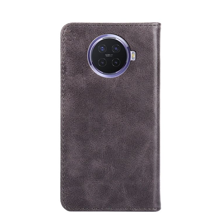 For OPPO Ace2 Non-Magnetic Retro Texture Horizontal Flip Leather Phone Case