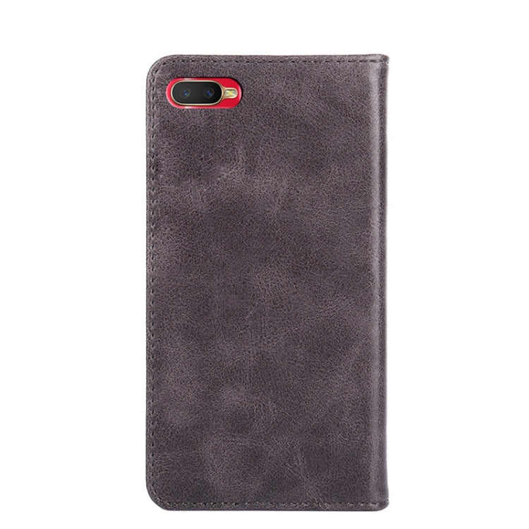 For OPPO AX5S Non-Magnetic Retro Texture Horizontal Flip Leather Phone Case