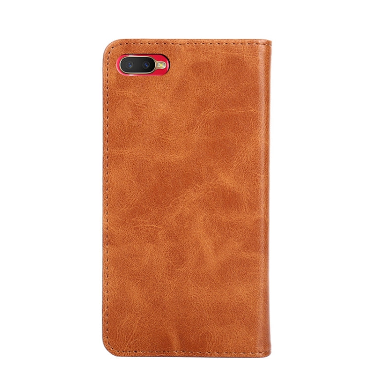For OPPO AX5S Non-Magnetic Retro Texture Horizontal Flip Leather Phone Case