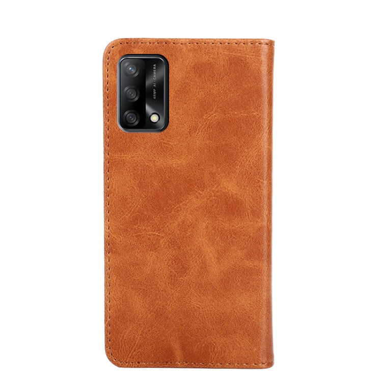 For OPPO A74 4G / F19 Non-Magnetic Retro Texture Horizontal Flip Leather Phone Case