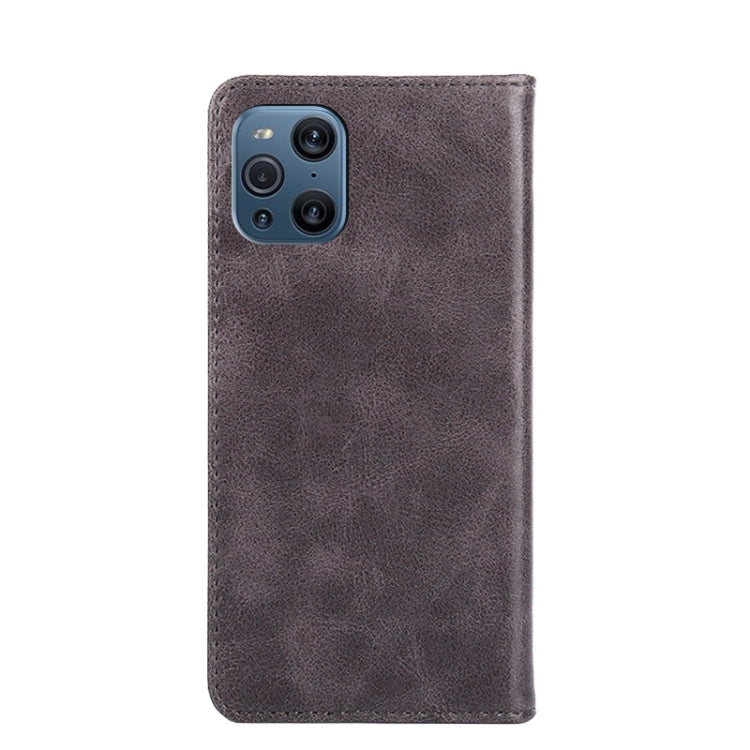 For OPPO Find X3 / X3 Pro Non-Magnetic Retro Texture Horizontal Flip Leather Phone Case