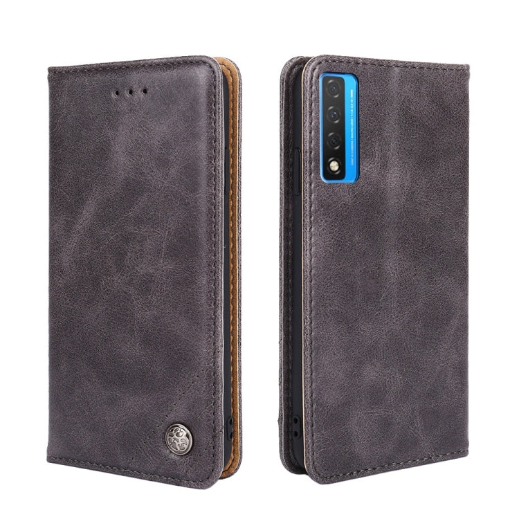 For TCL 20 5G / 20L Non-Magnetic Retro Texture Leather Phone Case
