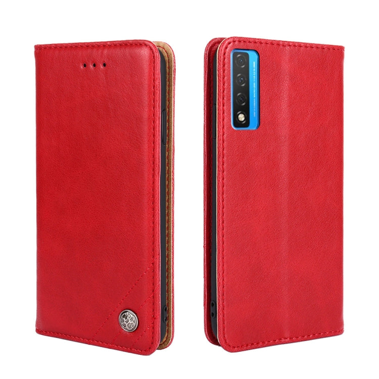 For TCL 20 5G / 20L Non-Magnetic Retro Texture Leather Phone Case