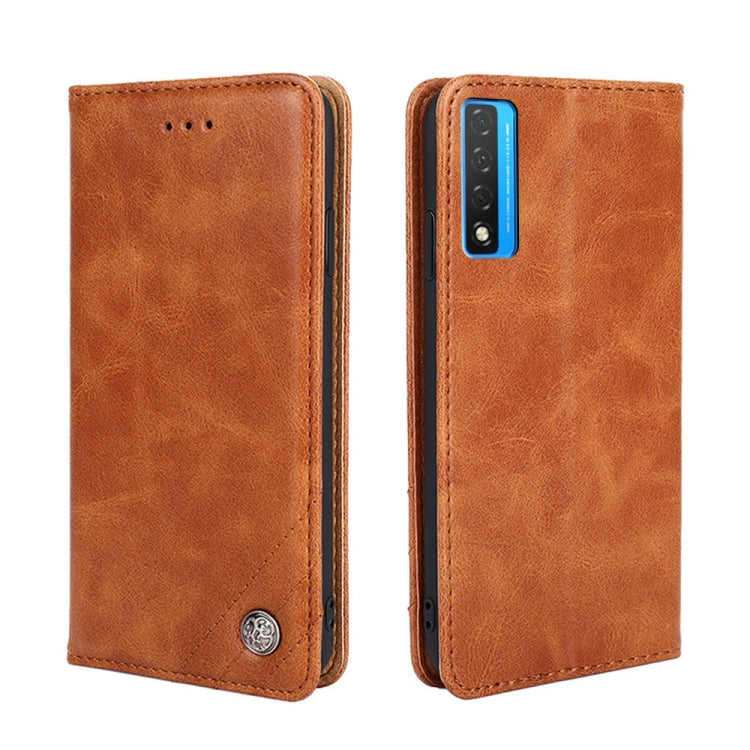 For TCL 20 5G / 20L Non-Magnetic Retro Texture Leather Phone Case