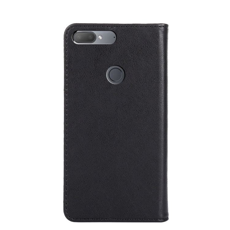 For HTC Desire 12+ Non-Magnetic Retro Texture Leather Phone Case