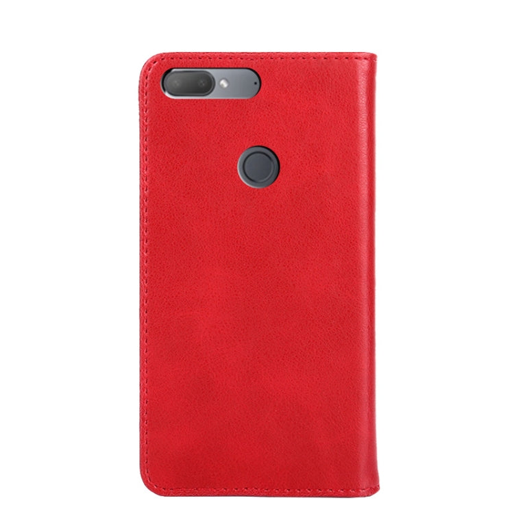 For HTC Desire 12+ Non-Magnetic Retro Texture Leather Phone Case