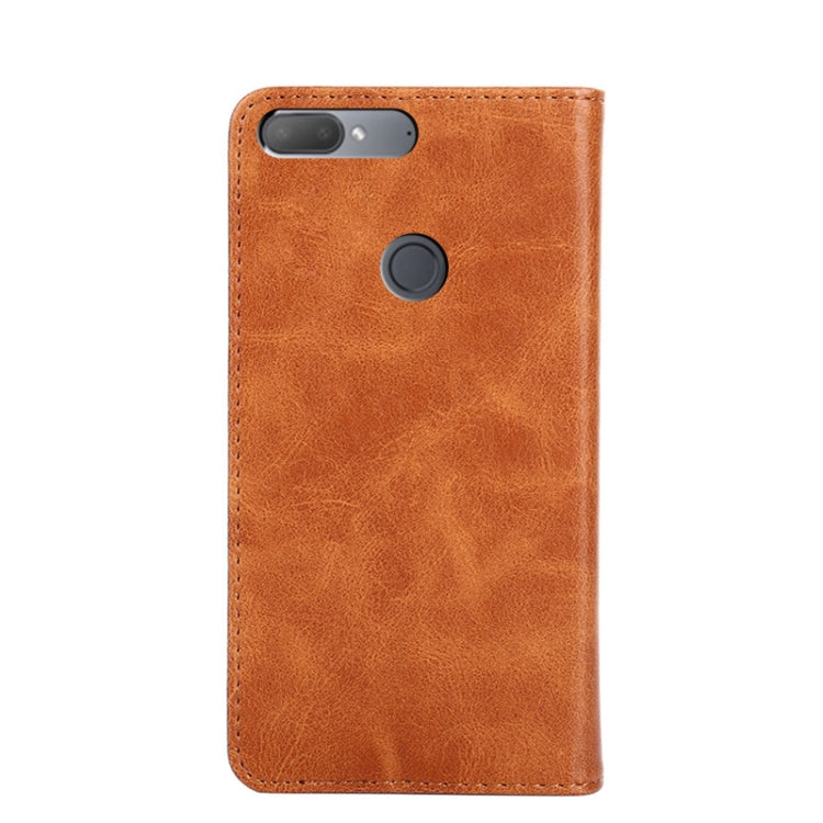 For HTC Desire 12+ Non-Magnetic Retro Texture Leather Phone Case