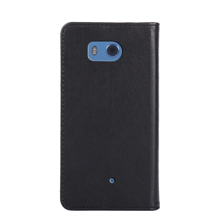 For HTC U11 Non-Magnetic Retro Texture Leather Phone Case