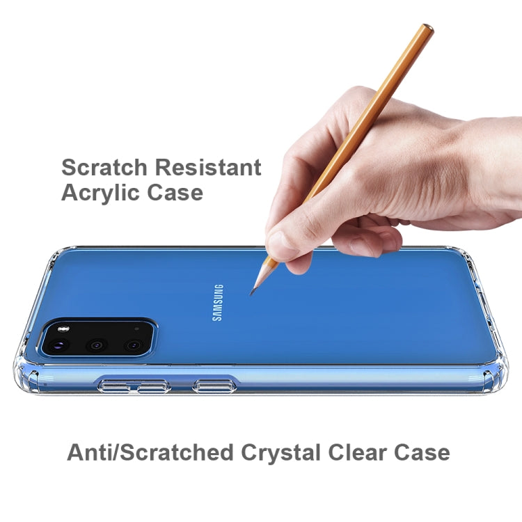 For Galaxy S20 Shockproof Acrylic Full Coverage Transparent Protective Case(Transparent)