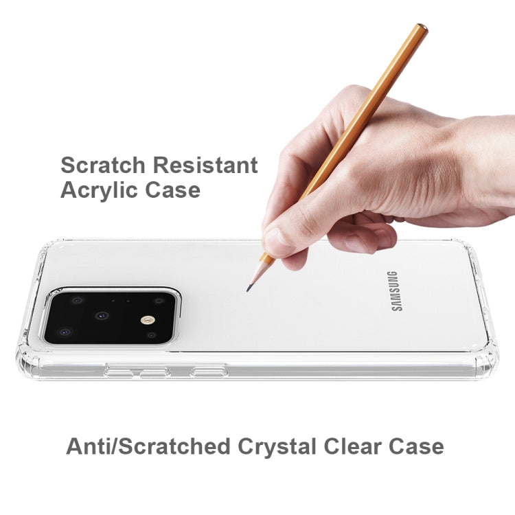 For Galaxy S20 Ultra Shockproof Acrylic Full Coverage Transparent Protective Case(Transparent)