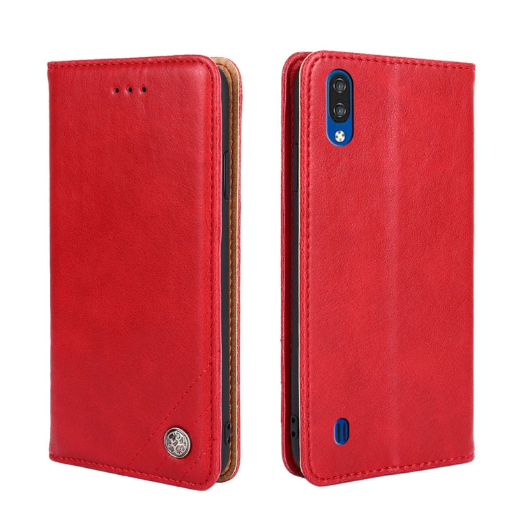 For ZTE Blade A5 2020 Non-Magnetic Retro Texture Leather Phone Case(Red)