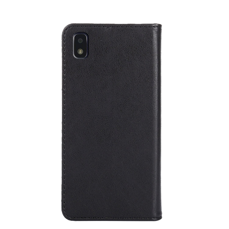 For ZTE Blade L210 Non-Magnetic Retro Texture Leather Phone Case(Black)
