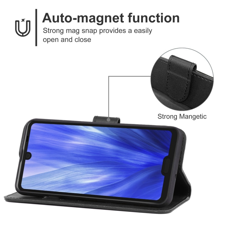 Leather Phone Case For Sharp Aquos R3 / SHV44 / SH-04L