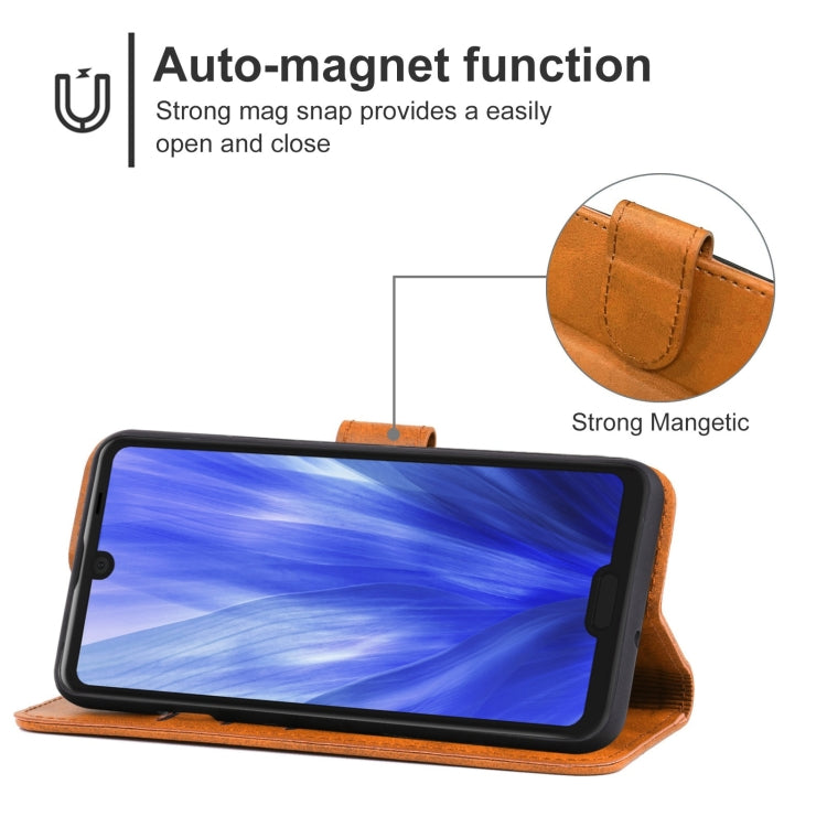 Leather Phone Case For Sharp Aquos R3 / SHV44 / SH-04L