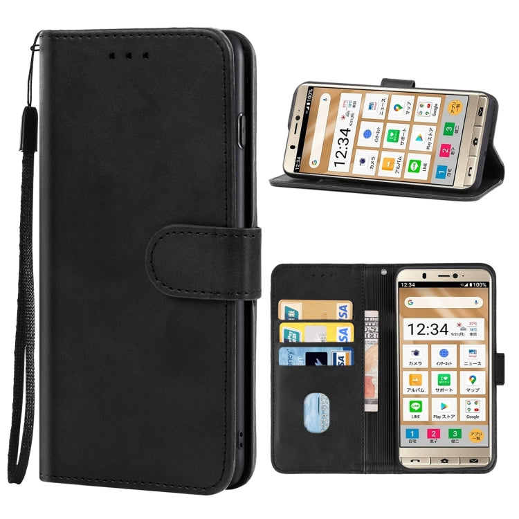 Leather Phone Case For Sharp Simple Sumaho 5