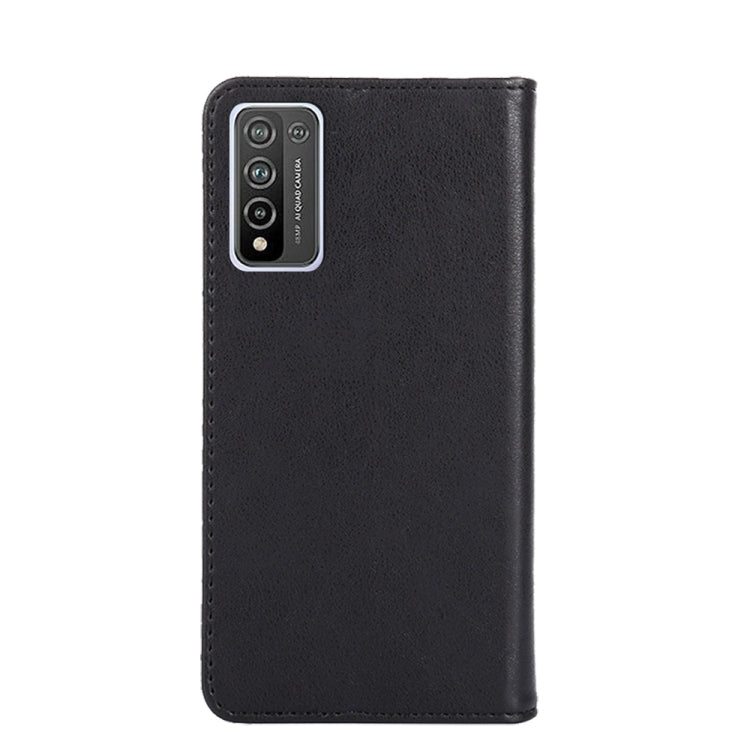 For Honor 10X Lite Non-Magnetic Retro Texture Leather Phone Case