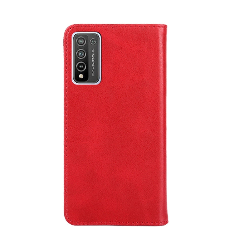 For Honor 10X Lite Non-Magnetic Retro Texture Leather Phone Case