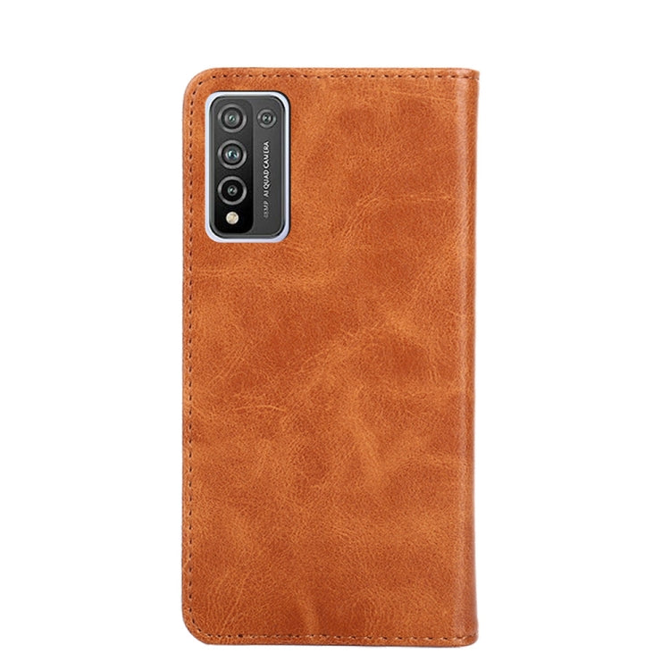 For Honor 10X Lite Non-Magnetic Retro Texture Leather Phone Case