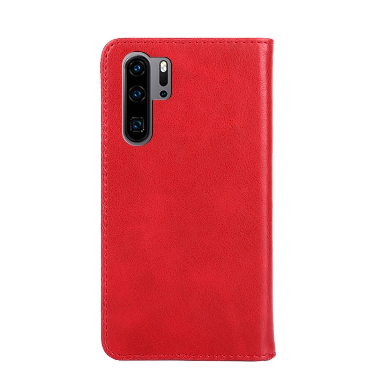 For Huawei P30 Pro Non-Magnetic Retro Texture Leather Phone Case
