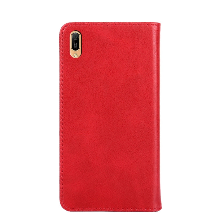 For Huawei Y6 2019 / Enjoy 9e Non-Magnetic Retro Texture Leather Phone Case